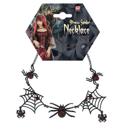 Náhrdelník s pavúkmi a pavučinami